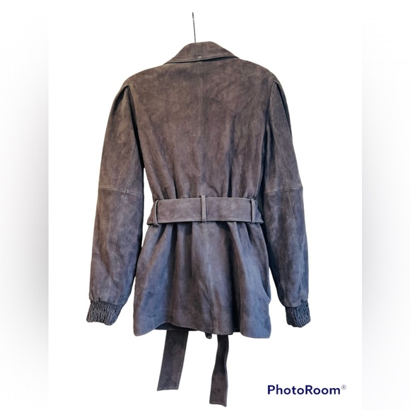 ALICE & OLIVIA***Gray Suede Jacket Coat***Small $1595 - Picture 6 of 7